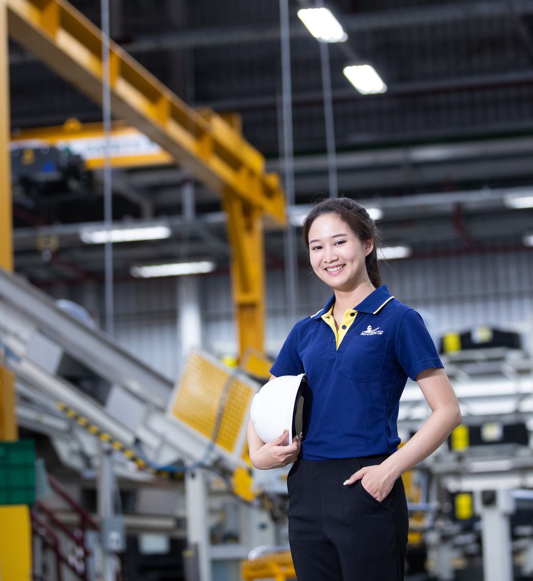 Michelin's Female engineer in a workshop