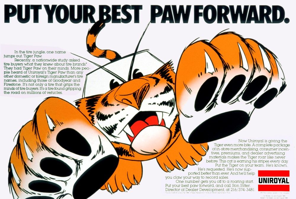 Publicité Uniroyal dans les années 80.